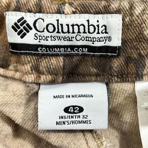 🦌🎯 COLUMBIA MOSSY OAK Camo Hunting Camouflage Denim Cargo Pants Men Sz 42 - GU - Picture 10 of 11